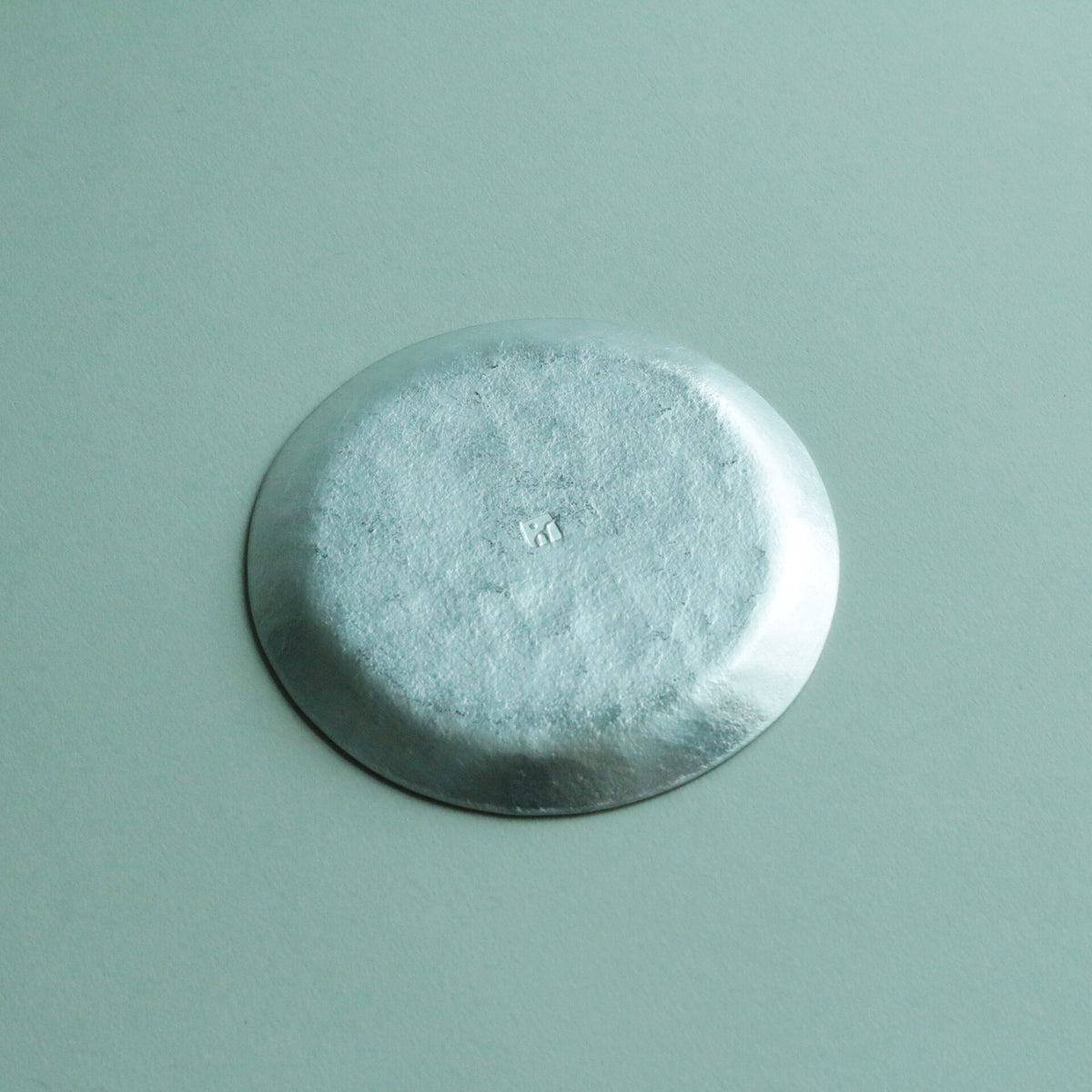 Morishita aluminium round plate / small dish / saucer — 10.5 cm, 1 cm high