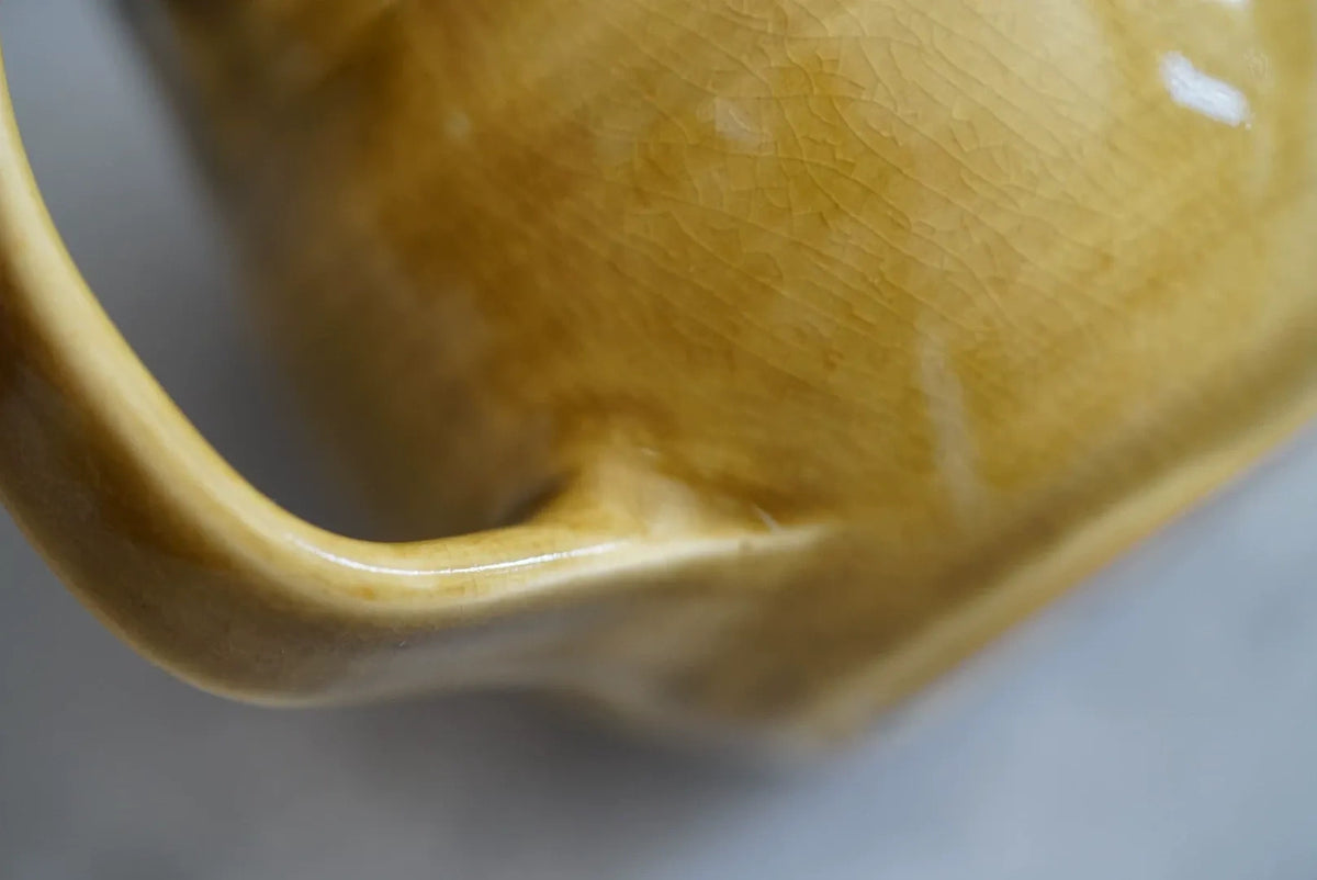 Japanese ceramic artist Tokuhiro Masubuchi yellow glaze mug