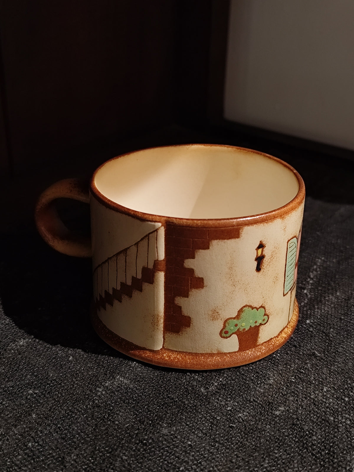 大柿 carved single cup - A