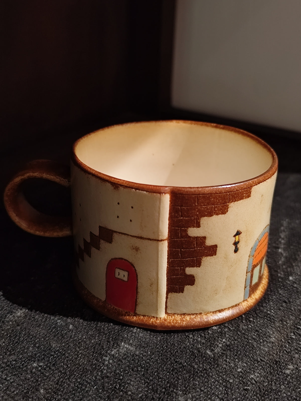 大柿 carved single cup - B