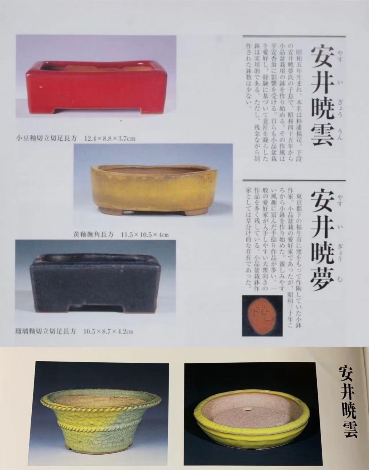 Hand-Pinched Yellow-Glazed Round Pot by Arai Akio