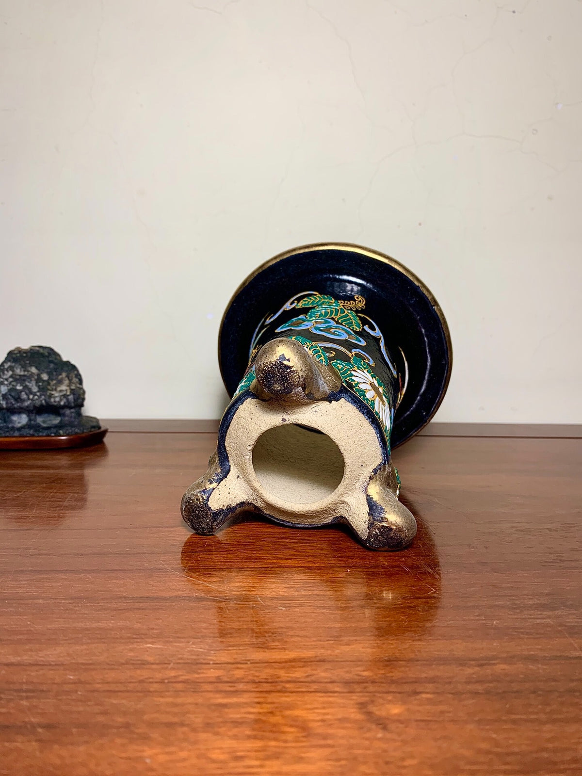 Rare Phoenix Design Omoto Pot by Ryūzan