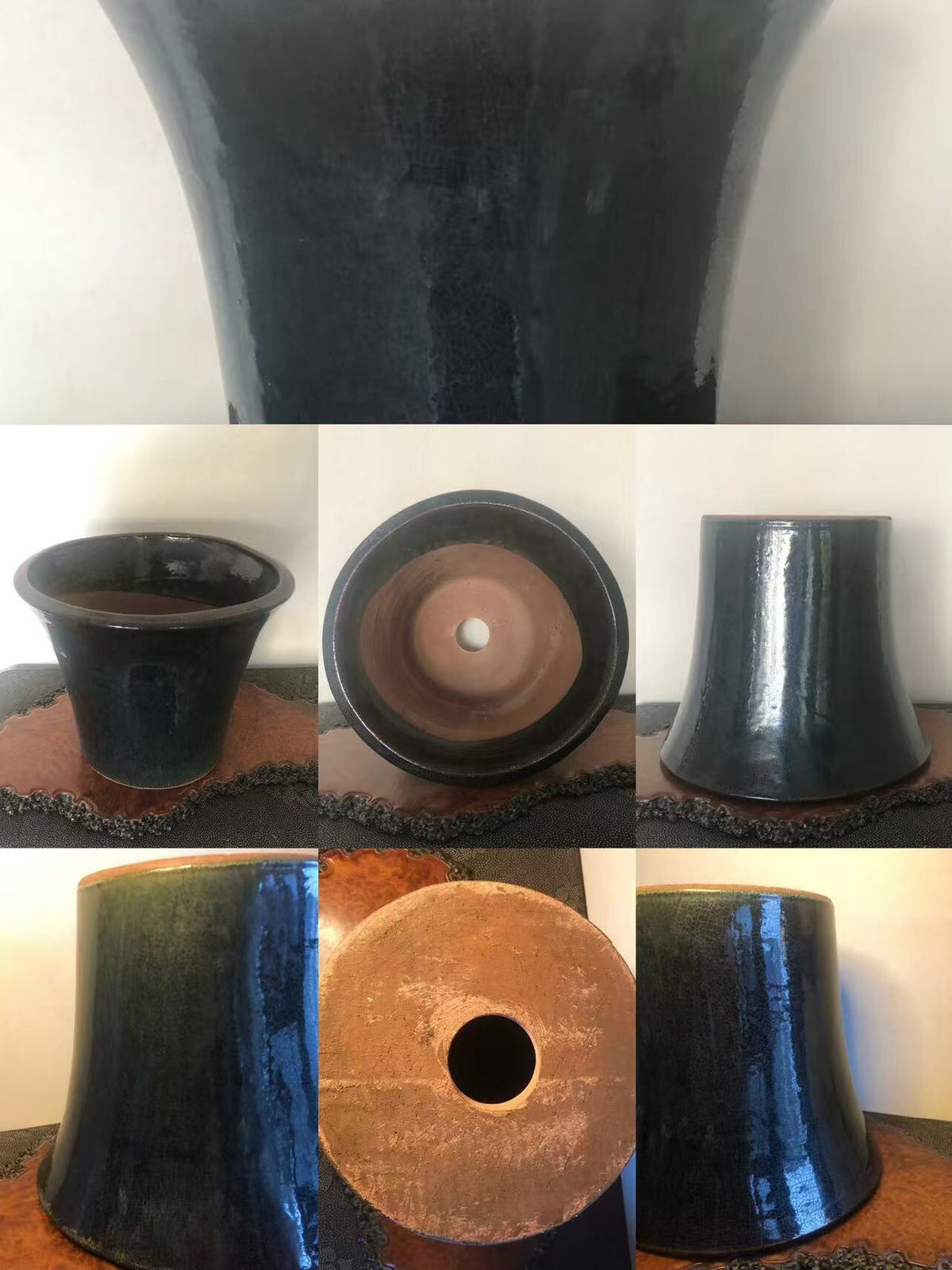 Man'ei Kiln Japanese Antique Glazed Pot