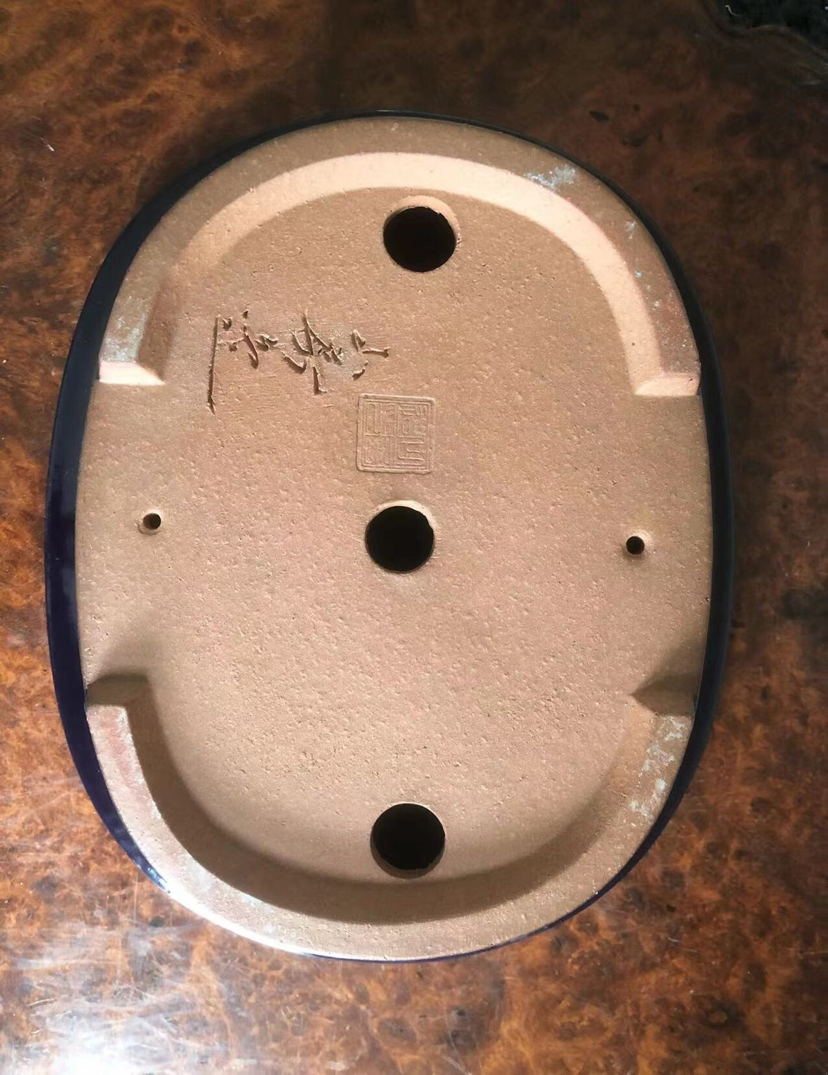 Fired in Kiln, Japanese-Style Bonsai Pot by Yamafusa