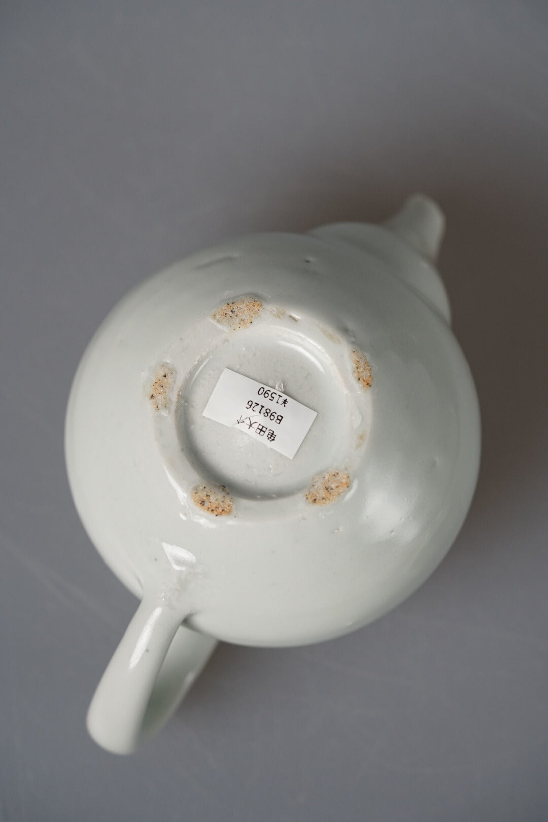 Japanese ceramic artist Kameta Daisuke wood-fired white porcelain teapot b