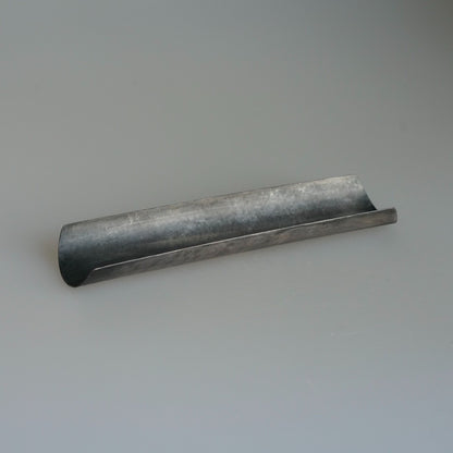 Japanese metalwork artist Yoshiko Sakamoto handmade brass tea spoon / tea scoop — 20 cm long, 5 cm wide — piece 1 of 2
