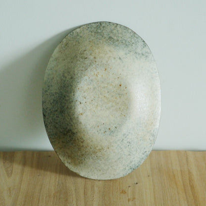 Koji Takagi oval dish / shallow soup plate / dinner plate