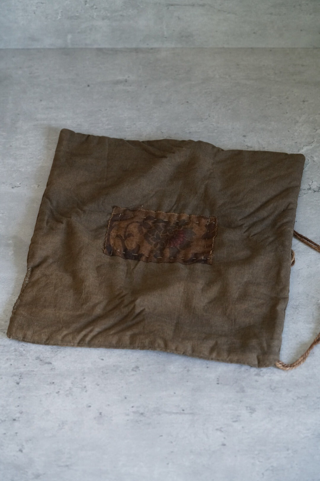 Japanese textile artist Tajima 田岛匡芳 persimmon-dyed tea mat