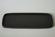 Tomiyama Koichi carved-pattern angular tray