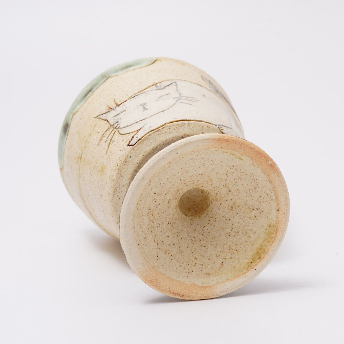 Shoko Hirano cat stemmed cup