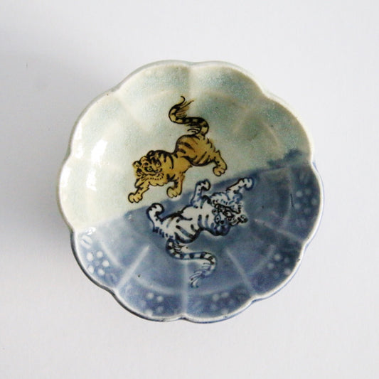 松浦先生 老虎盘 轮花皿 豆皿