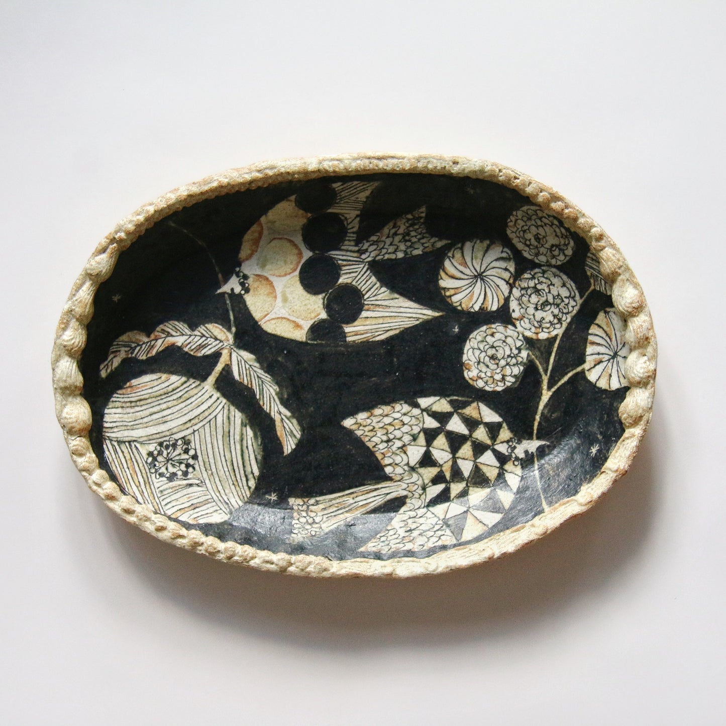 青木寿美子 椭圆盘  餐盘 大盘 茶盘