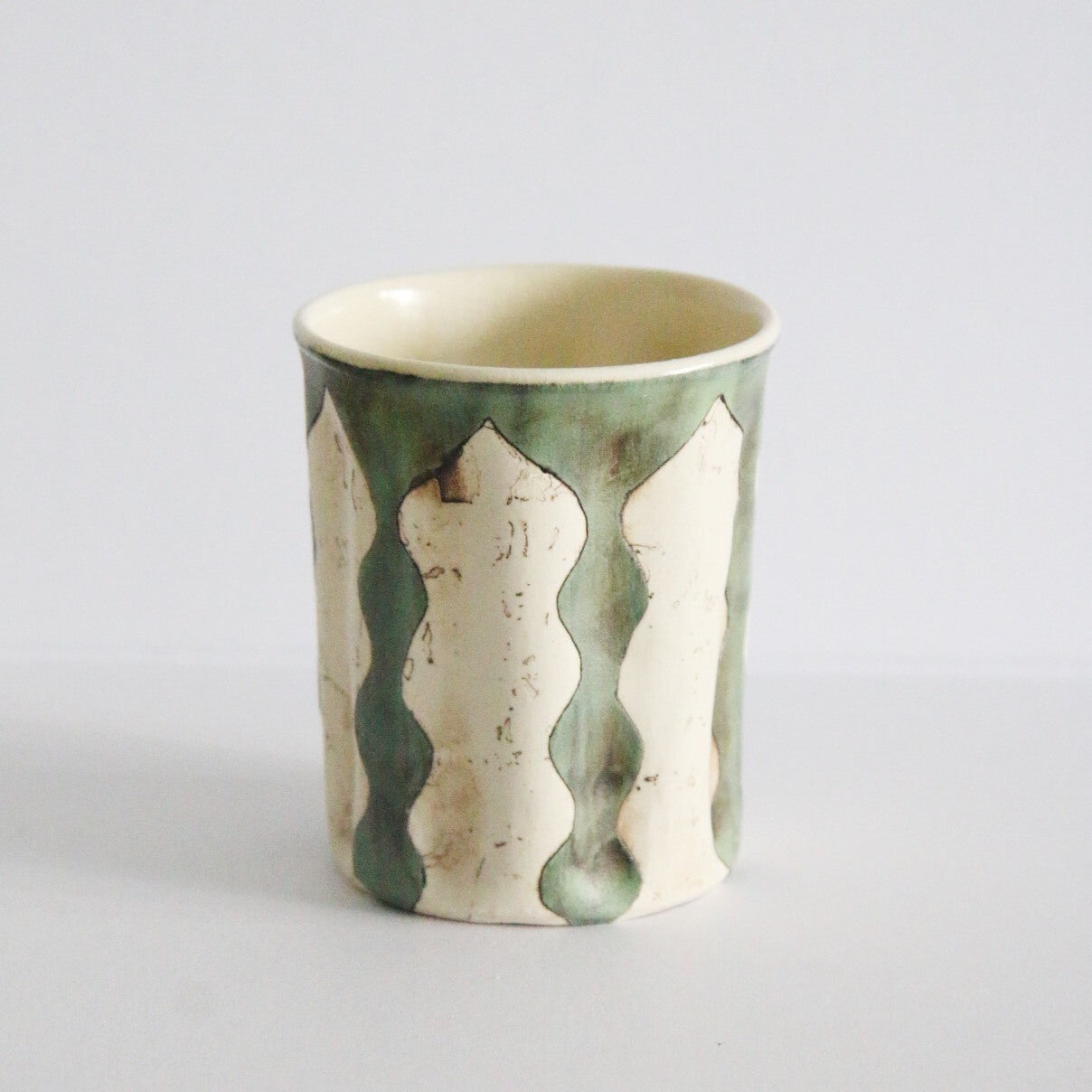 木村容二朗 咖啡杯 手握杯 茶杯 拉花杯 绿色