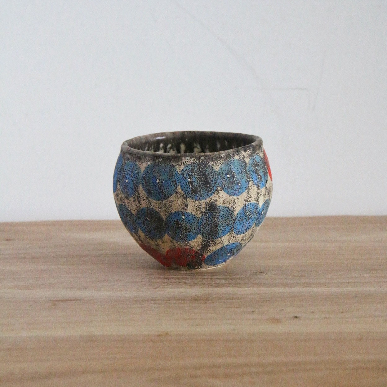 马川祐辅  咖啡杯 手握杯 拉花杯 汤吞 蓝色