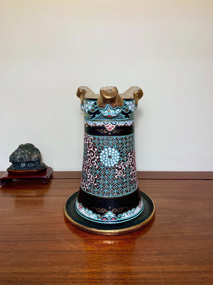 Hosshi Kakuei, Money Coin and Cloverleaf Chrysanthemum Pattern, Omoto Pot