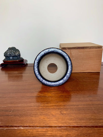 Shōsan Enamelled Rotating Landscape Omoto Pot