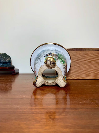 Shōsan Enamelled Rotating Landscape Omoto Pot
