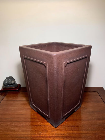 Matsuizan Aki Cut-Foot Cylindrical Pot Japanese Flower Pot