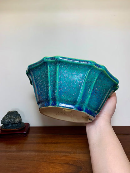 Hongyang Highest Grade Cloth-Textured Glaze Japanese Flower Pot