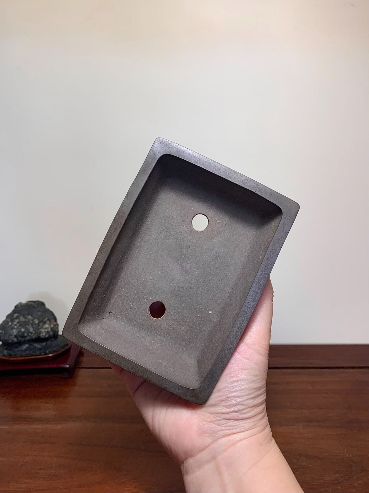Tachibana Mitsuyuki, Outer Rim Lower Band Rectangular, Japanese Pot