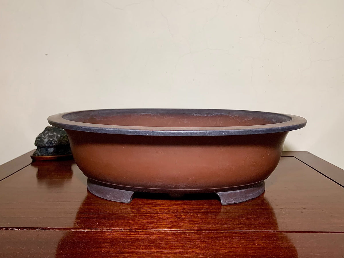 Outer Rim Oval Japanese Flower Pot by Hokido