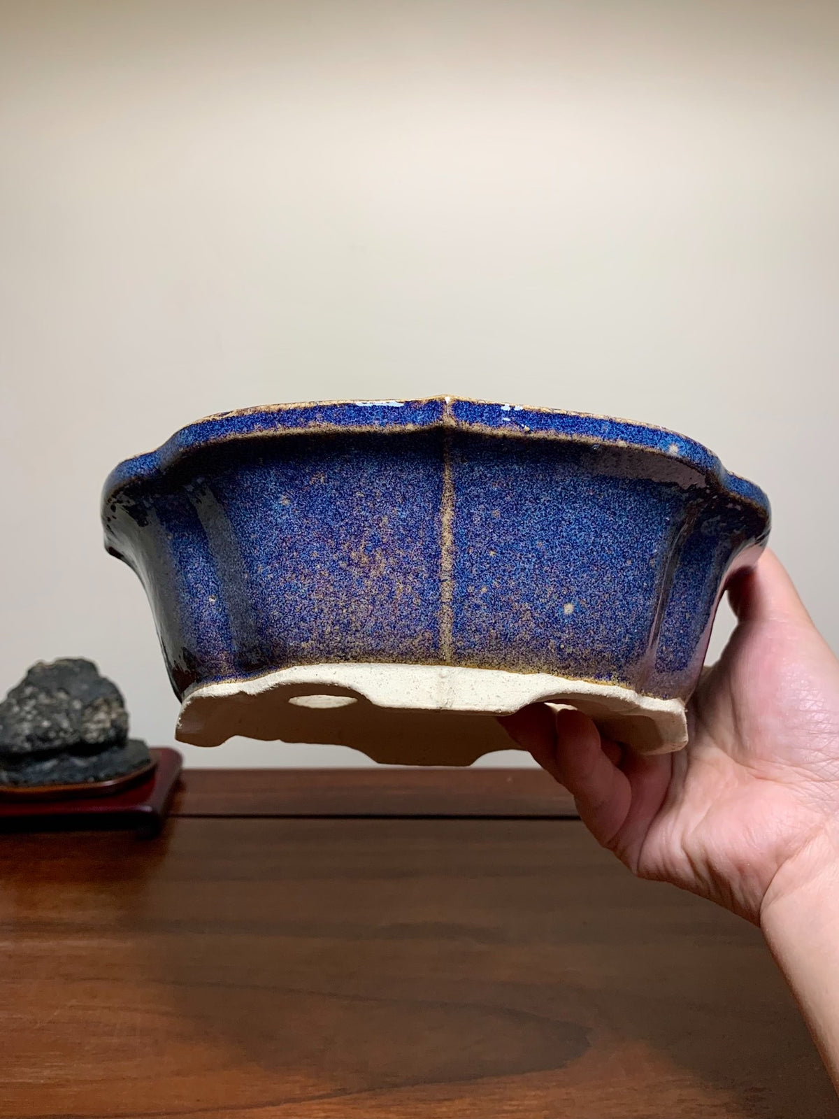 Nidaishōseki Kiln-Transmuted Sword Mokko Japanese Pot