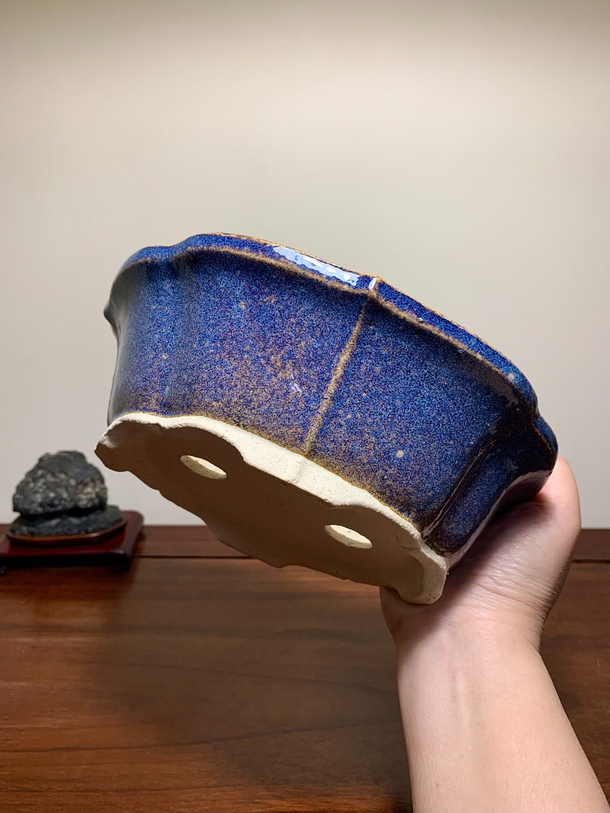 Nidaishōseki Kiln-Transmuted Sword Mokko Japanese Pot