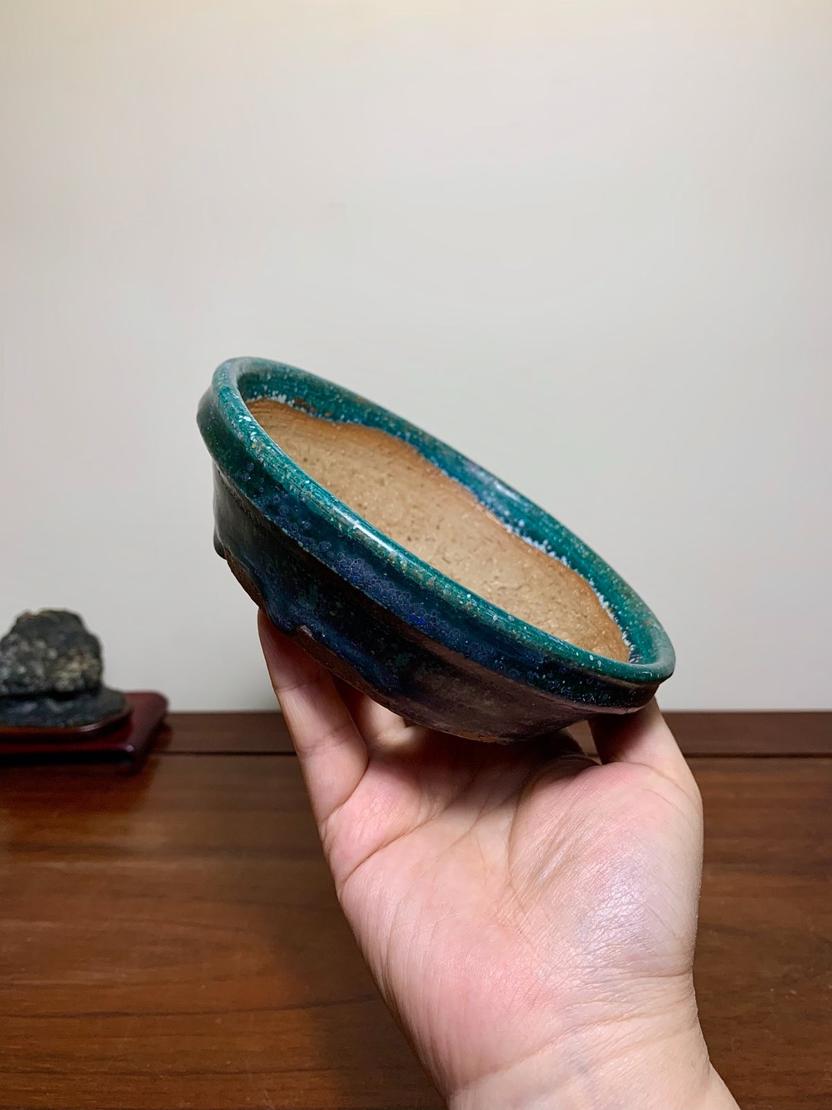 Sen Dai Kōyō Cloth-Textured Glaze Round Pot