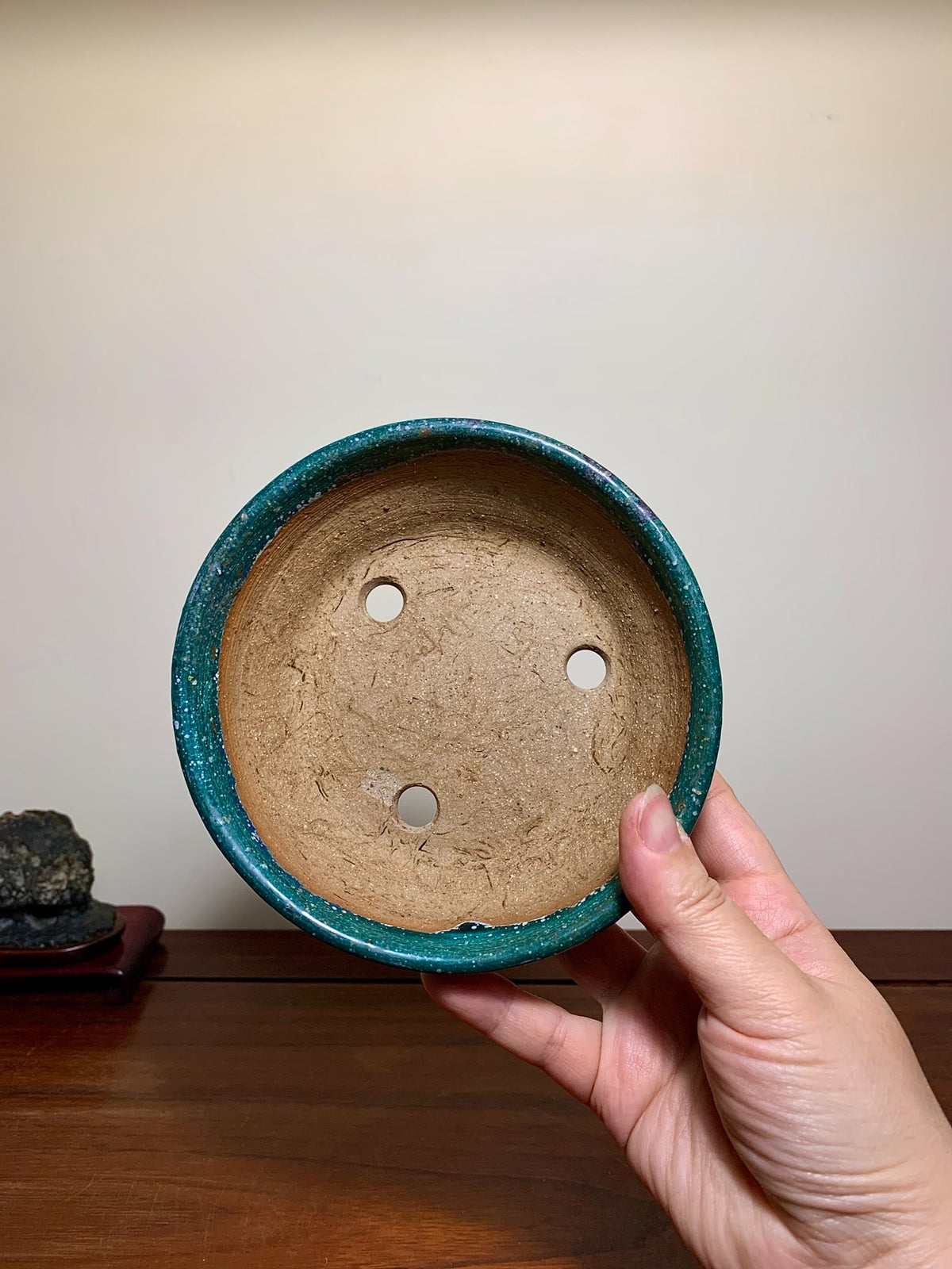 Sen Dai Kōyō Cloth-Textured Glaze Round Pot