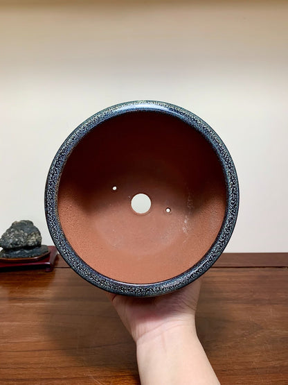 Sea Mouse Glaze Cylindrical Pot, Japanese Flower Pot by Yōzan
