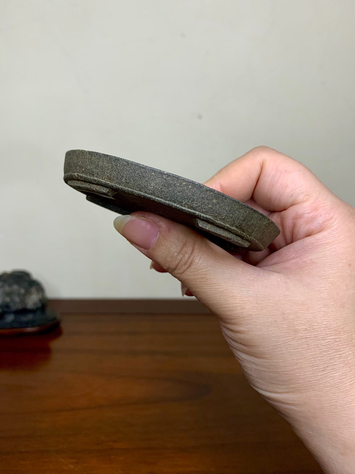 Suzuki Shōzan Cut-Foot Lower Band Oval Japanese Flower Pot