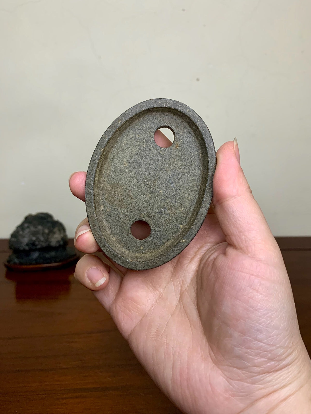 Suzuki Shōzan Cut-Foot Lower Band Oval Japanese Flower Pot