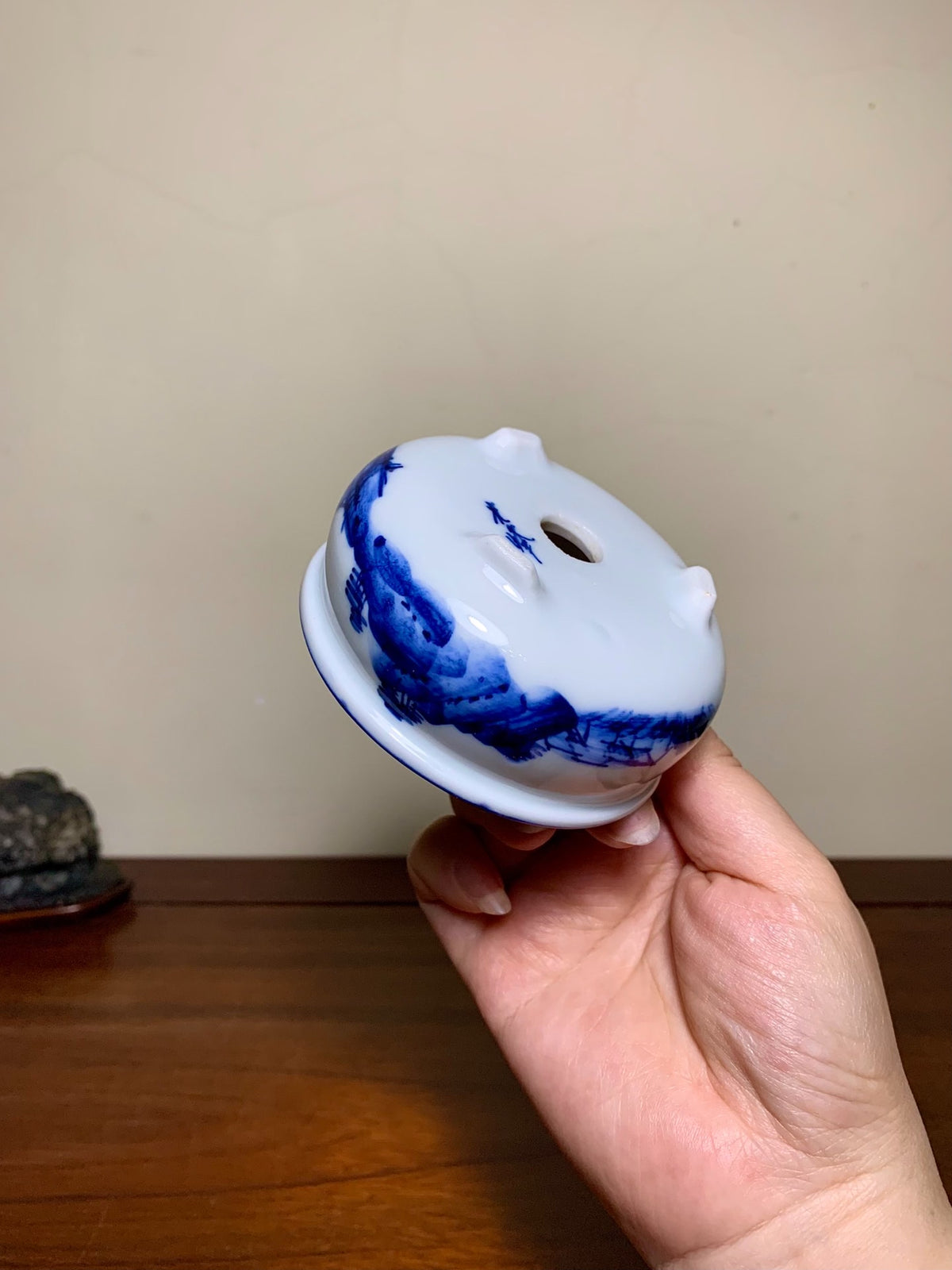 Shishu·Kōhō Enameled Landscape Round Pot