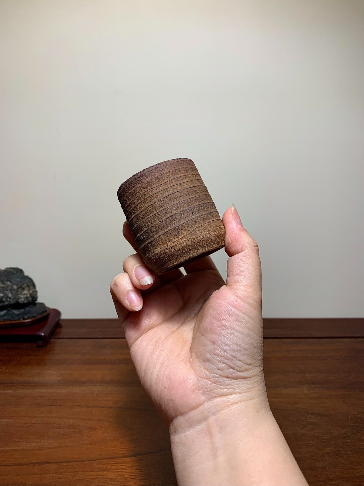 Takahashi Akio Cut-Foot Cylindrical Pot Japanese Bonsai Pot