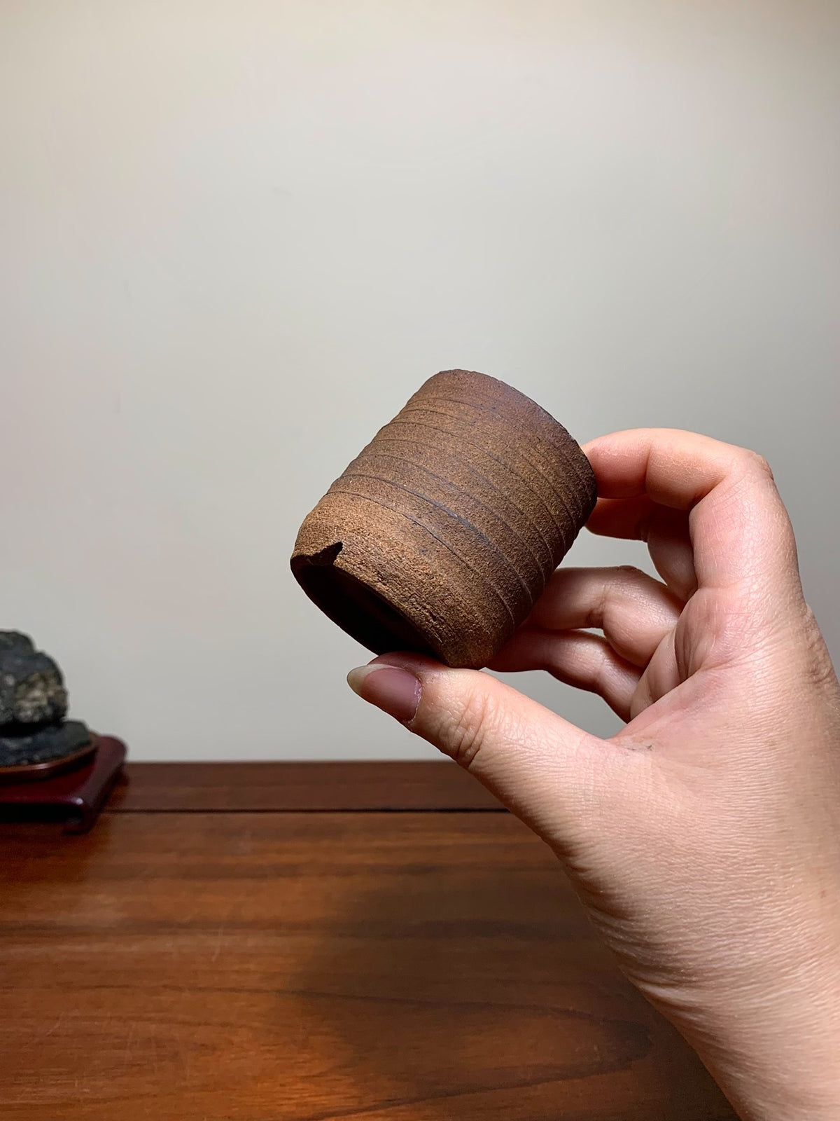 Takahashi Akio Cut-Foot Cylindrical Pot Japanese Bonsai Pot