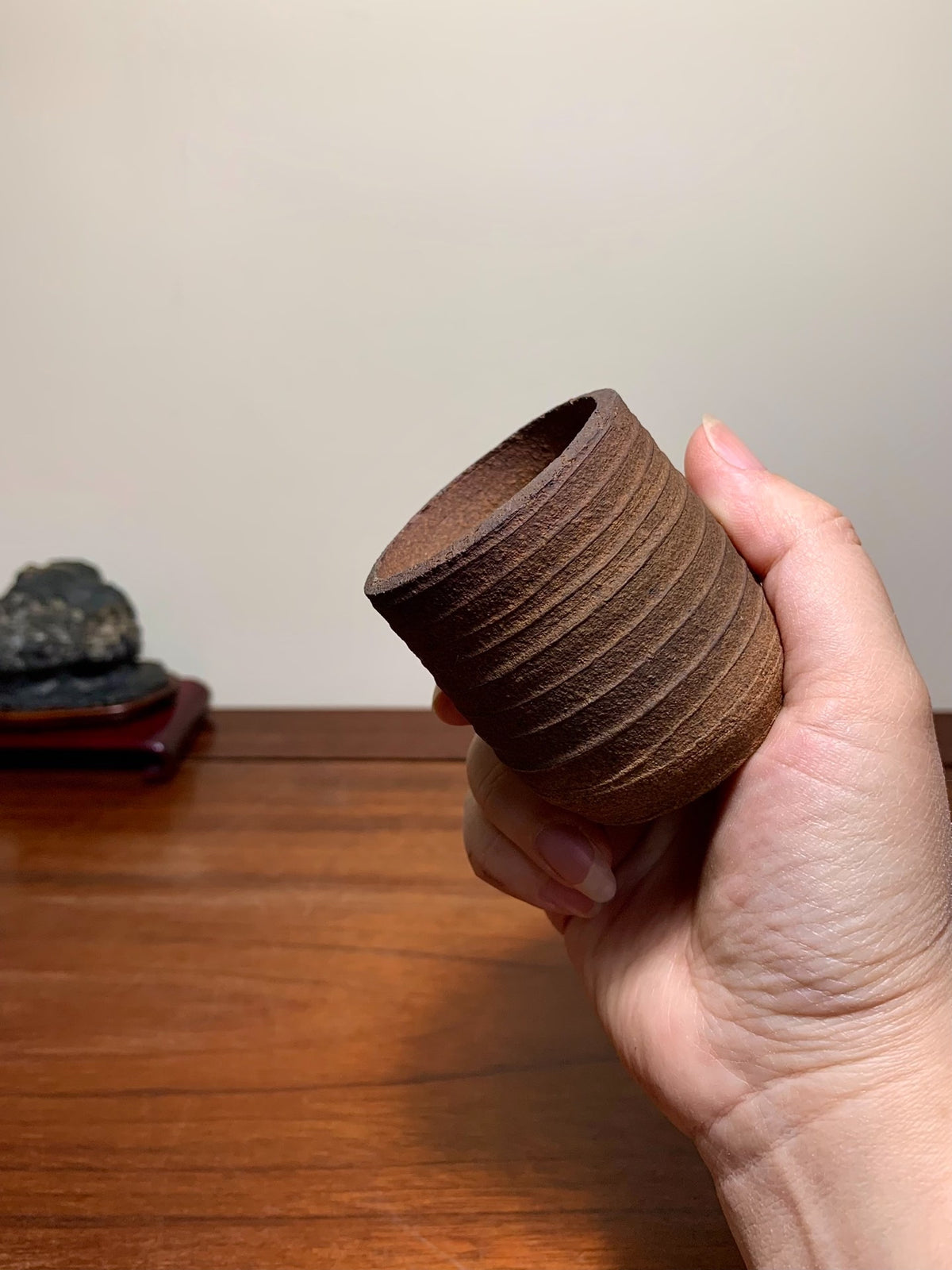 Takahashi Akio Cut-Foot Cylindrical Pot Japanese Bonsai Pot