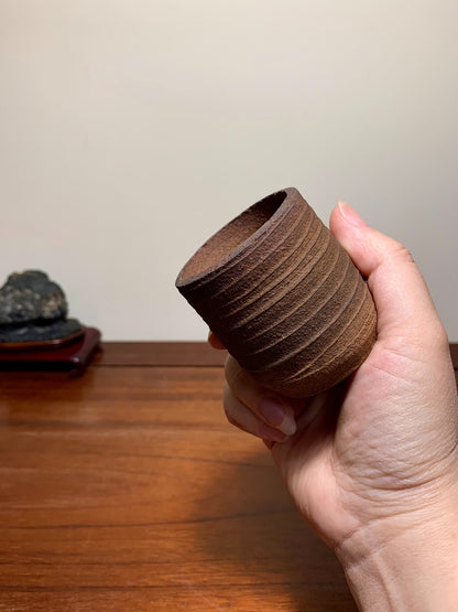 Takahashi Akio Cut-Foot Cylindrical Pot Japanese Bonsai Pot