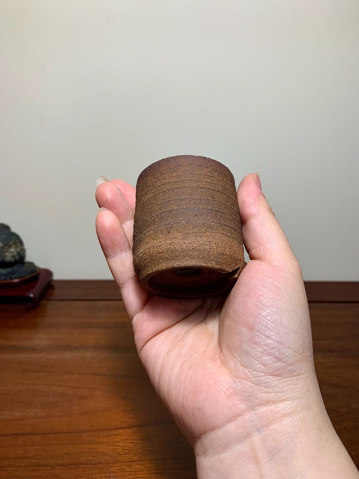 Takahashi Akio Cut-Foot Cylindrical Pot Japanese Bonsai Pot