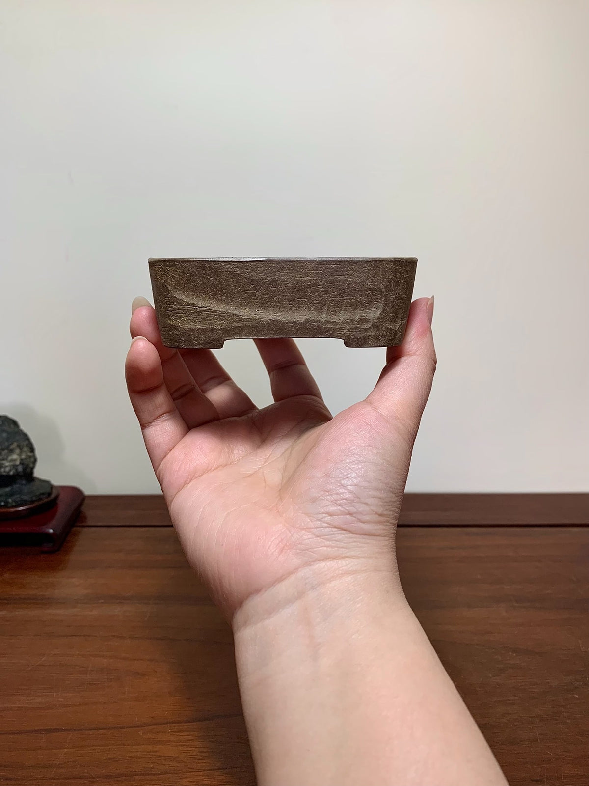 Man'kō Shūzan Hand-Made Rectangular Japanese Pot