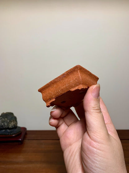Hikoyamajin Outer Rim, Stepped Foot, Rectangular Japanese Flower Pot