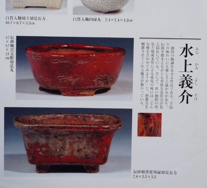 Shinsha Copper-Red Glaze Round Pot by Mizukami Yoshisada