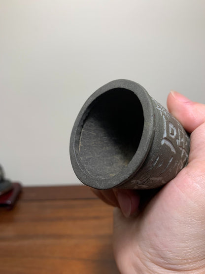 Okaya Shishin Han-Shi Small Cylindrical Japanese Flower Pot