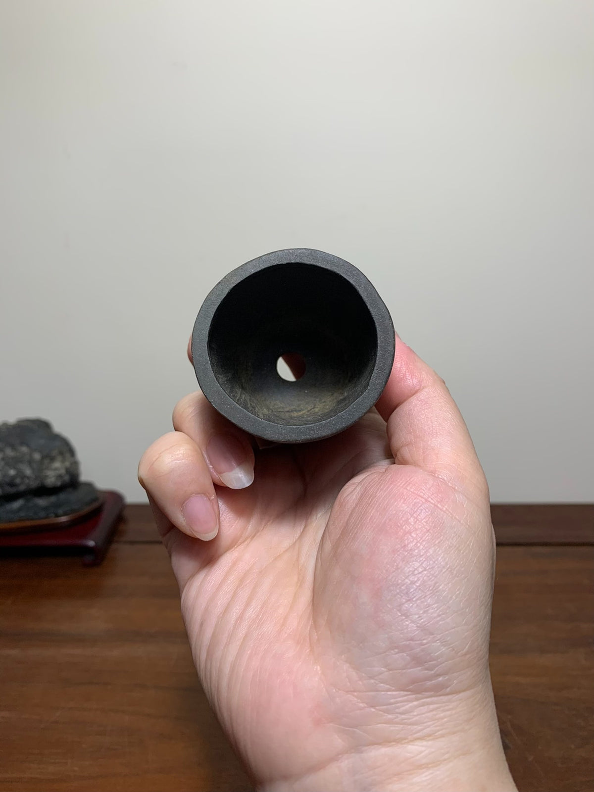 Okaya Shishin Han-Shi Small Cylindrical Japanese Flower Pot