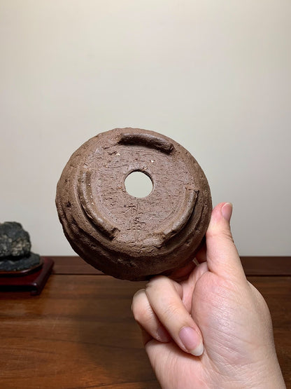 Matsumoto Reikō Hand-Pinched Outer Rim Middle Band Nanban Nanban Pot