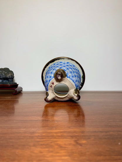 Gold-Enamelled Copper Coin Pattern Omoto Pot by Kai-Sen