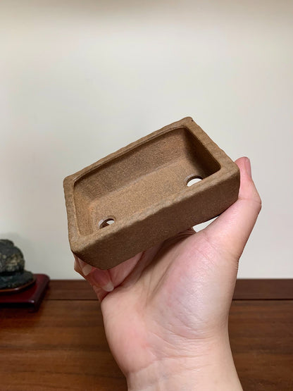 Kiso No Kawa Shuishi Cut-Foot Rectangular Japanese Pot