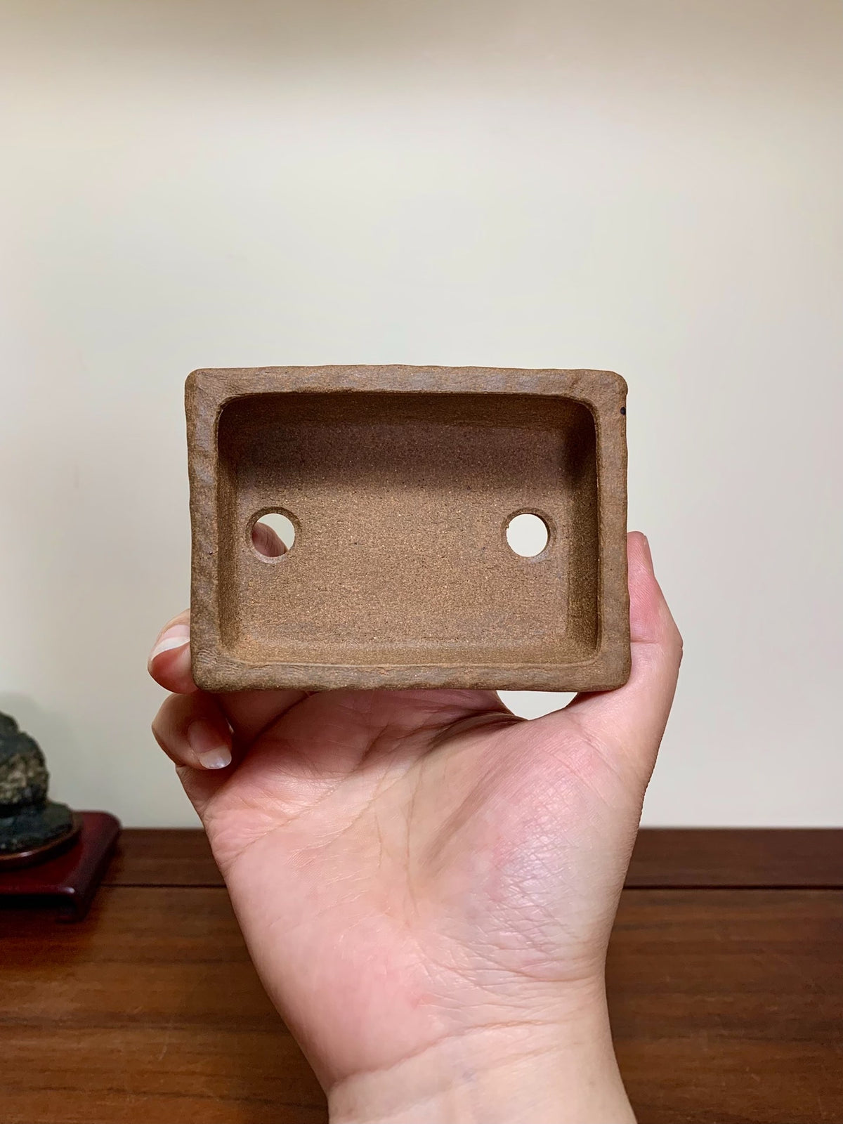 Kiso No Kawa Shuishi Cut-Foot Rectangular Japanese Pot