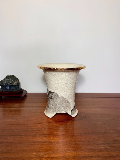 Enamelled Landscape Scene on a Brocade Pot