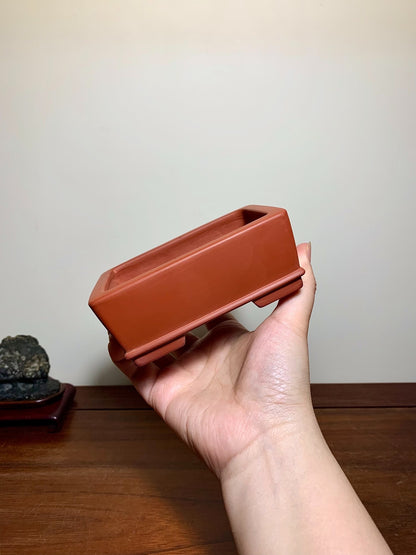 Bici Red Clay Lower Band Rectangular Japanese Flower Pot