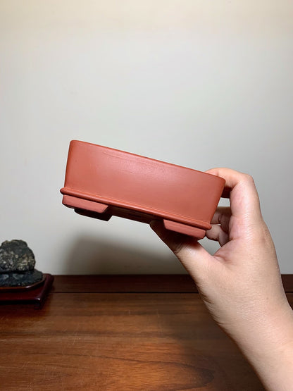 Bici Red Clay Lower Band Rectangular Japanese Flower Pot